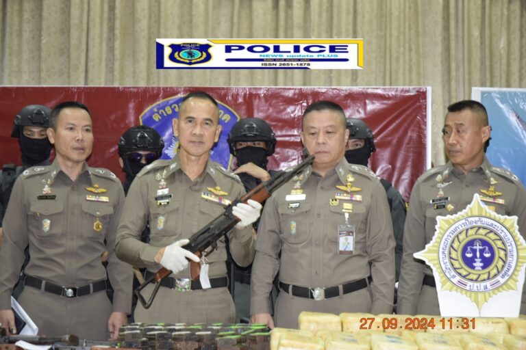((POLICE NEWS update PLUS))…ผบช.ภ.1 พร้อมคณะฯ ร่วมแถลงข่าวจับกุมยาเสพติด พร้อมของกลาง ยาบ้า จำนวน 10,000,000 เม็ด”
