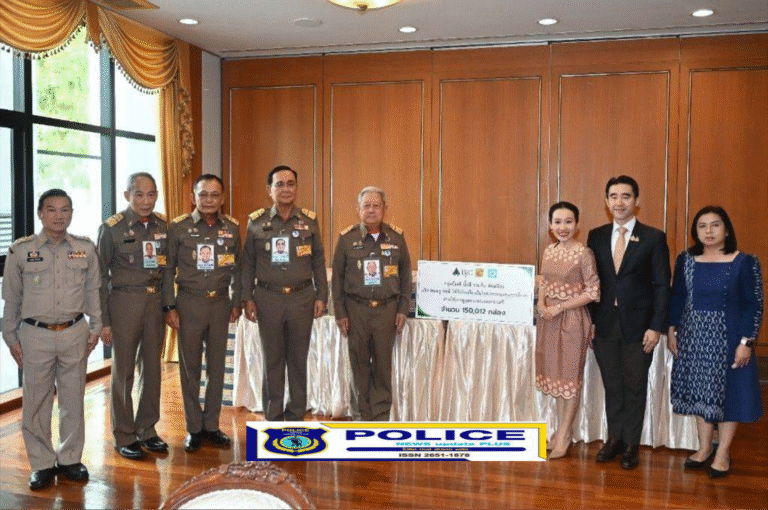 ((POLICE NEWS update PLUS))…”ประธานองคมนตรี” รับมอบนมยูเอชที จำนวน 150,012 กล่อง จากกลุ่มบีเจซี บิ๊กซี เพื่อมอบแก่นักเรียนในโรงเรียนโครงการกองทุนการศึกษา จำนวน 143 แห่งในพื้นที่ 33 จังหวัดทั่วประเทศ”